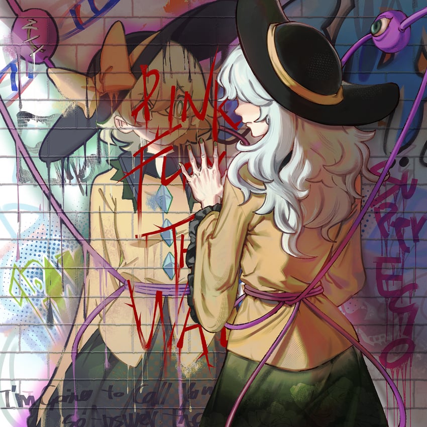 komeiji koishi (touhou and 2 more) drawn by gretia