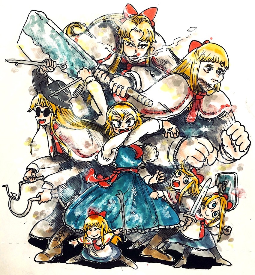alice margatroid and shanghai doll (touhou) drawn by morisshii_(morishiey)