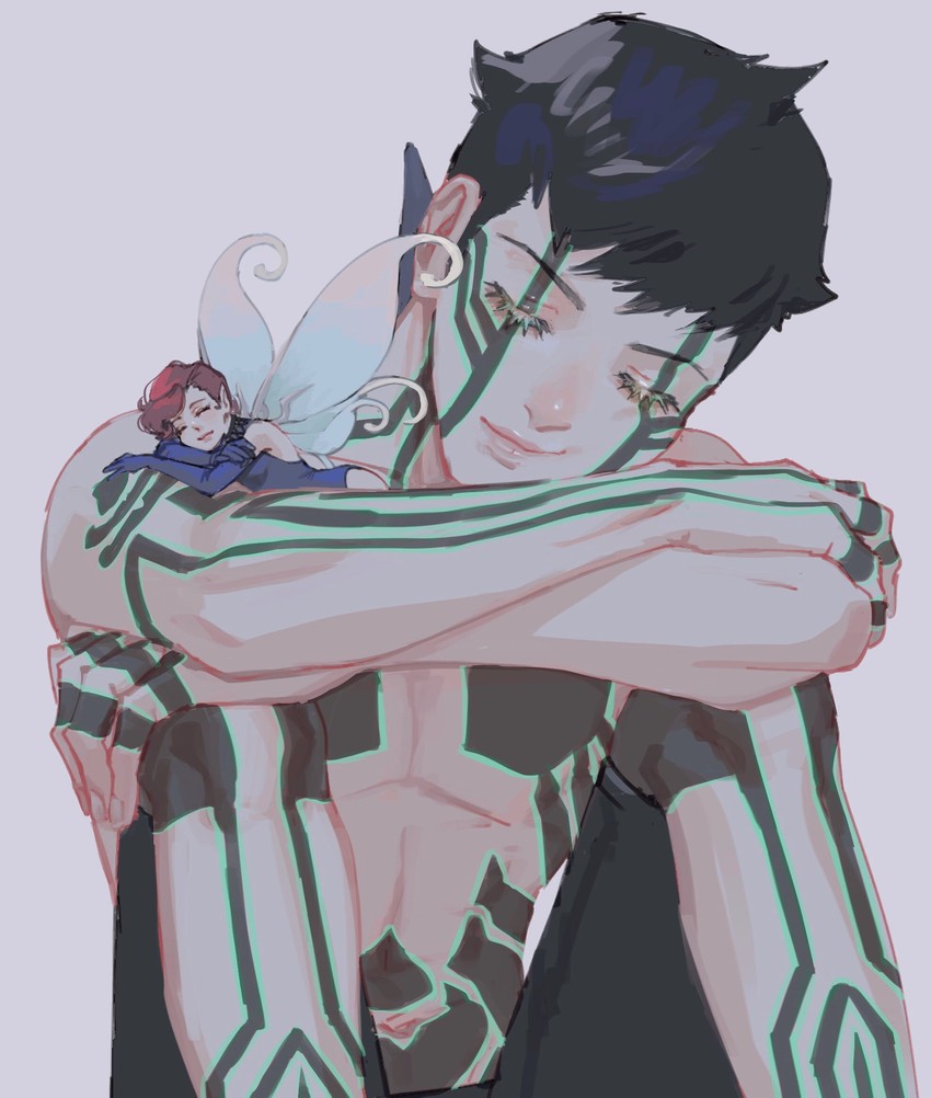 demi-fiend and pixie (shin megami tensei and 1 more) drawn by sageo_yn