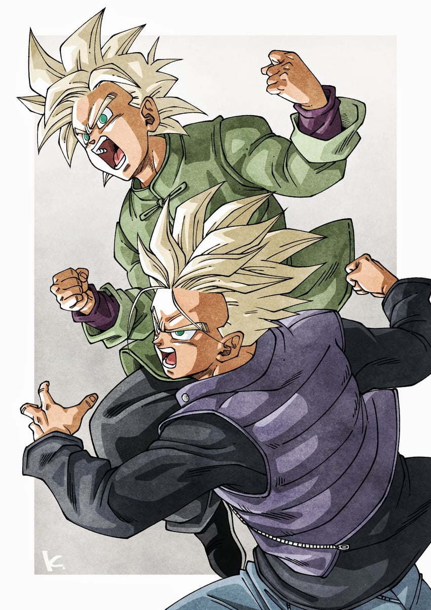 trunks and son goten (dragon ball and 2 more) drawn by kakeru_(dbskakeru)