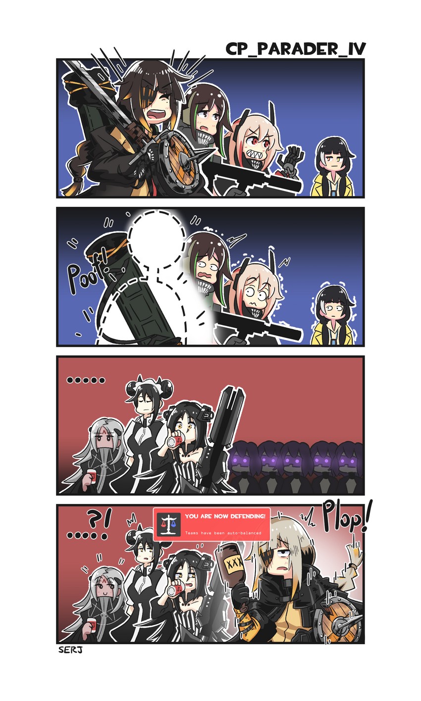m4a1, m4 sopmod ii, ro635, agent, m16a1, and 5 more (girls' frontline and 1 more) drawn by serjatronic