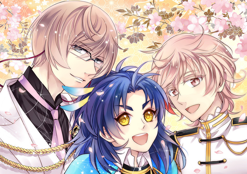 taikogane sadamune, monoyoshi sadamune, and kikkou sadamune (touken ranbu) drawn by omi_(0mim0)