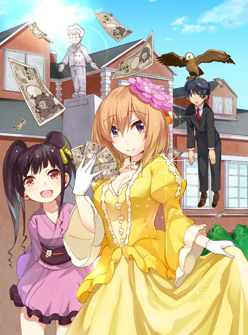 takamiya nasuno, shinjou kanae, bandou marimo, oshimoto yuri, oshimoto youta, and 1 more (teekyuu and 1 more) drawn by piyo_(p_i_y_o)