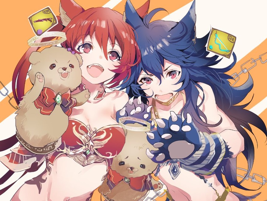 cerberus, fenrir, mimi, and coco (granblue fantasy and 1 more) drawn by zenroku