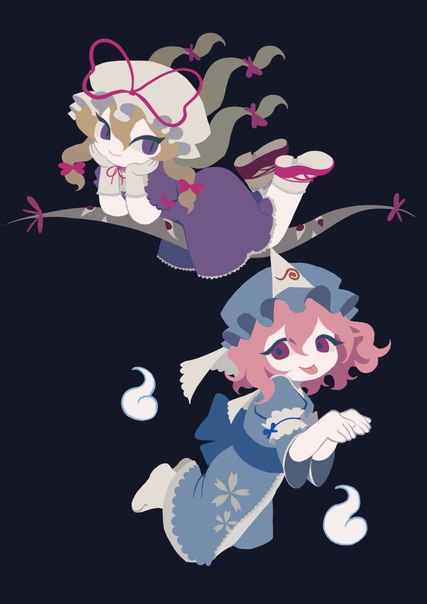 yakumo yukari and saigyouji yuyuko (touhou) drawn by xianyu_liang