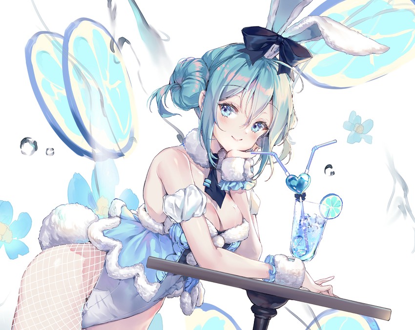 hatsune miku and bicute bunnies miku (vocaloid) drawn by tena