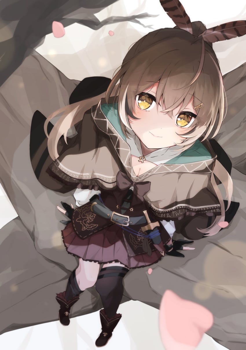 nanashi mumei (hololive and 1 more) drawn by kumoi_sora
