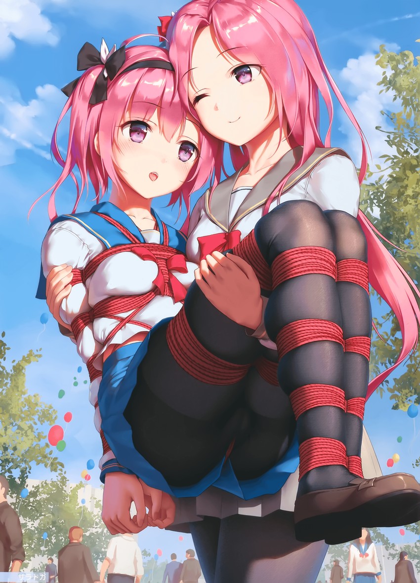 saratoga and lexington (azur lane) drawn by himitsu_(hi_mi_tsu_2)