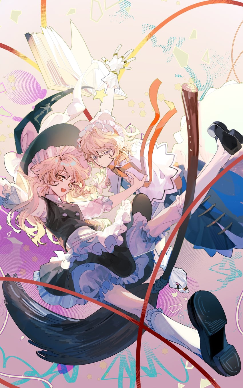 kirisame marisa and alice margatroid (touhou) drawn by xian_qishui