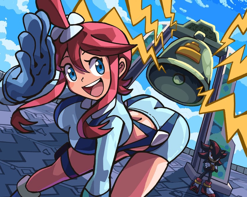 shadow the hedgehog and skyla (pokemon and 2 more) drawn by notus_49