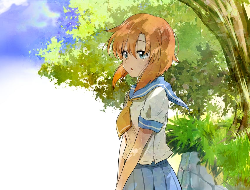 ryuuguu rena (higurashi no naku koro ni) drawn by shosudo