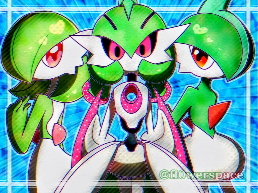 gardevoir, gallade, and iron valiant (pokemon) drawn by yuri_(fl0werspace)