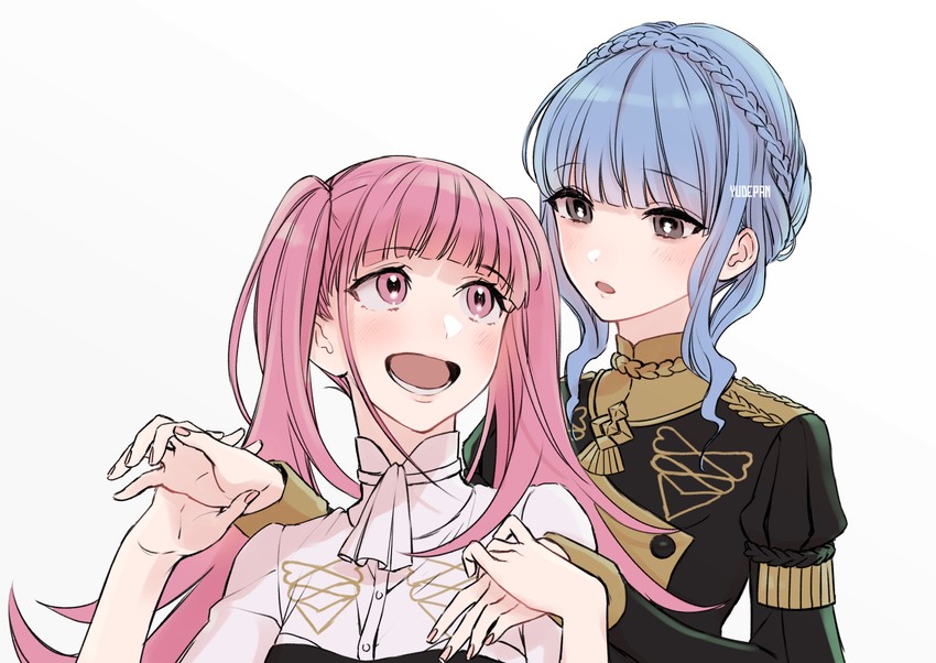 hilda valentine goneril and marianne von edmund (fire emblem and 1 more) drawn by yudepan_(yuri_no_sugata)