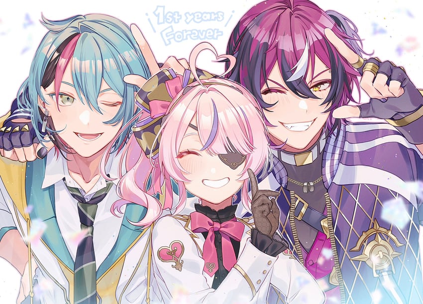 maria marionette, doppio dropscythe, and kyo kaneko (nijisanji and 1 more) drawn by kaburagi_(pnoir087)