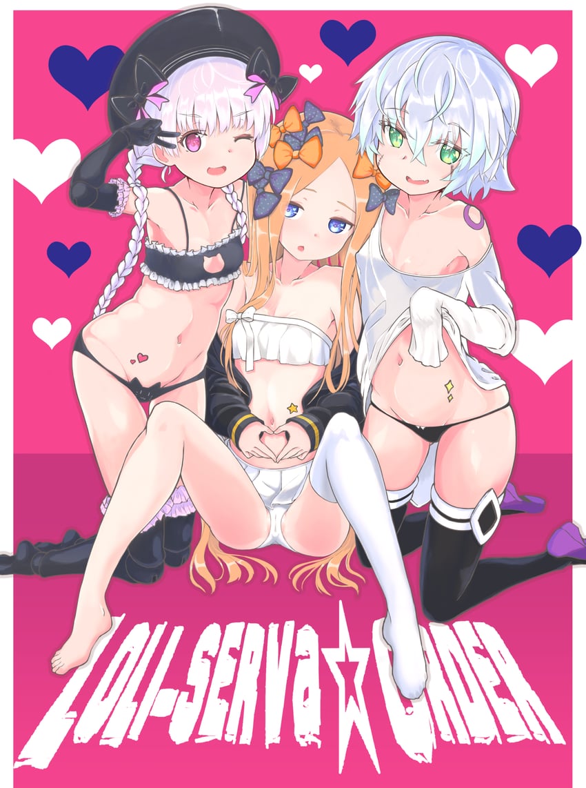 abigail williams, jack the ripper, and nursery rhyme (fate and 3 more) drawn by gaku495