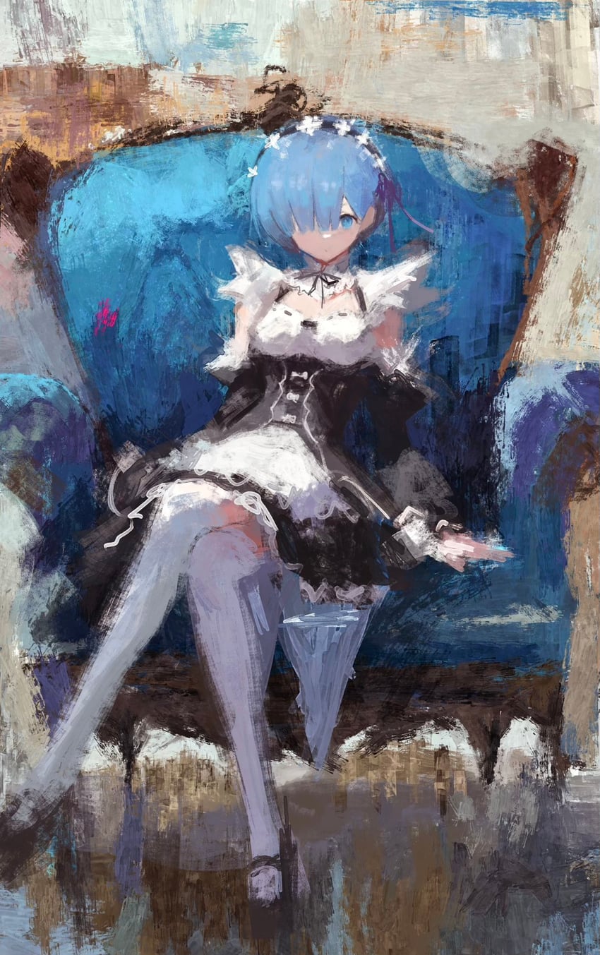 rem (re:zero kara hajimeru isekai seikatsu) drawn by fuyumurasaki