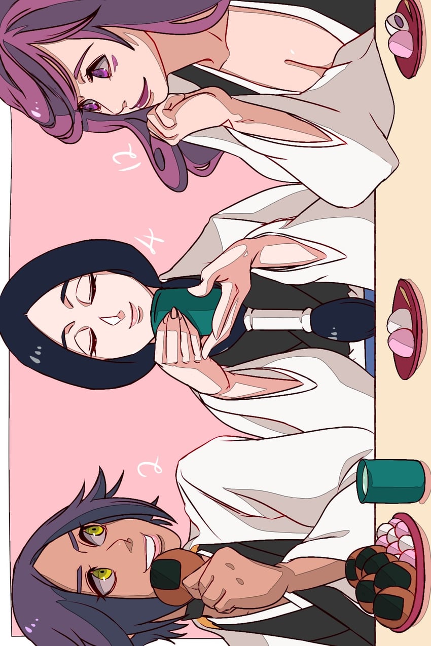 shihouin yoruichi, unohana retsu, and hikifune kirio (bleach) drawn by strikek-lvvjm27