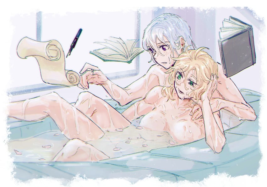 anisphia wynn palettia and euphyllia magenta (tensei oujo to tensai reijou no mahou kakumei) drawn by koyomania
