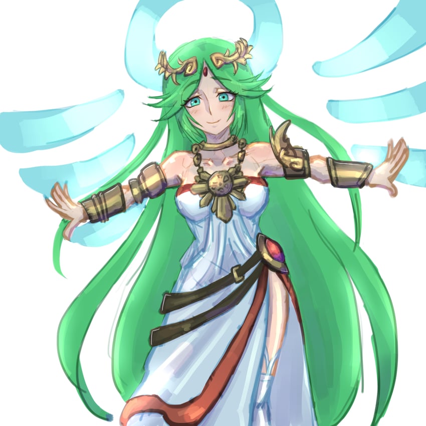 palutena (kid icarus and 1 more) drawn by freddyhalloween