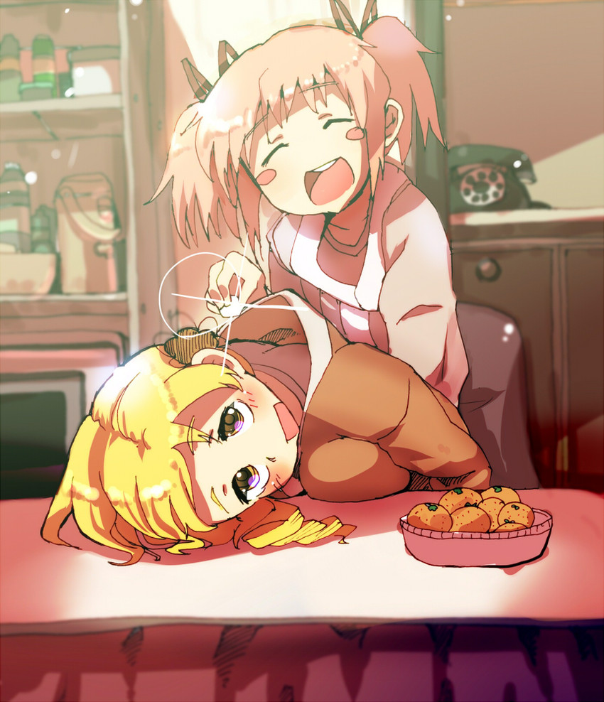 kaname madoka and tomoe mami (mahou shoujo madoka magica) drawn by gozaemon