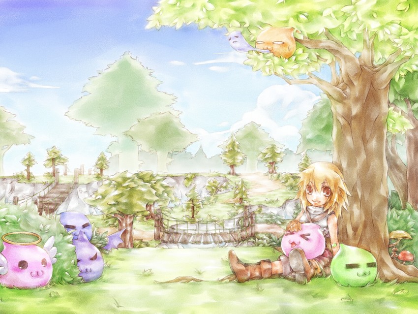 poring, novice, poporing, angeling, drops, and 2 more (ragnarok online) drawn by lunaraven
