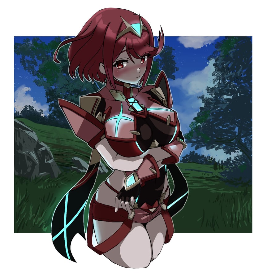 pyra (xenoblade chronicles and 1 more) drawn by karian909