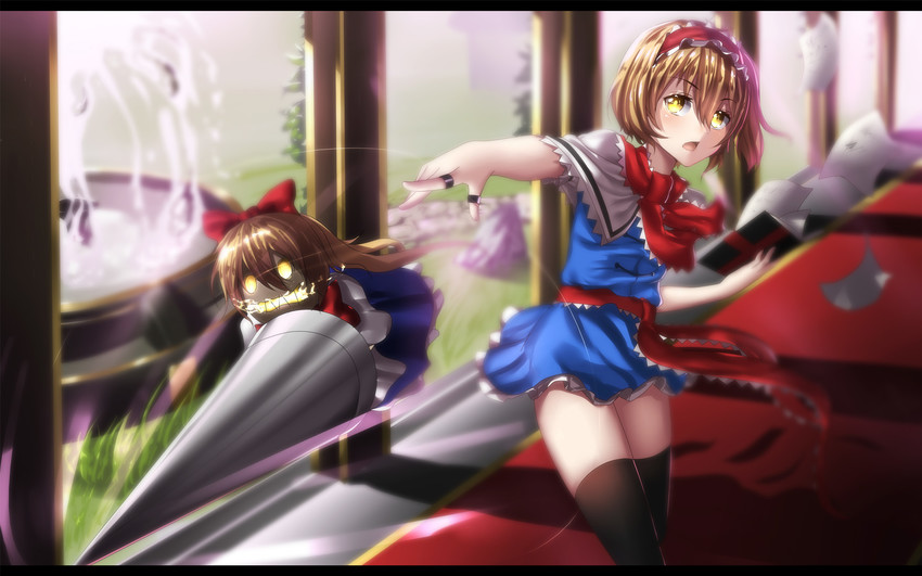 alice margatroid and shanghai doll (touhou) drawn by hk_(hk)