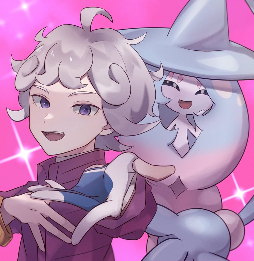 bede and hatterene (pokemon and 1 more) drawn by sioinari_03