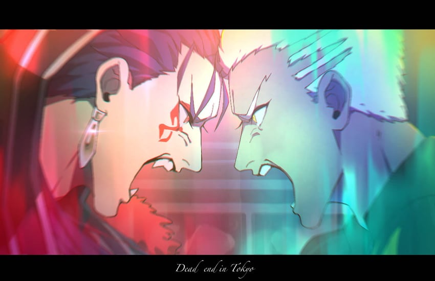 cu chulainn, cu chulainn alter, and emiya alter (fate and 1 more) drawn by yanoooh