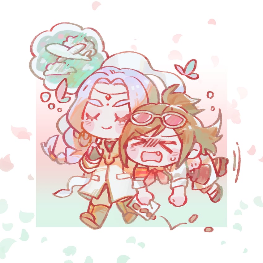 ema skye and nahyuta sahdmadhi (ace attorney and 1 more) drawn by bonegg