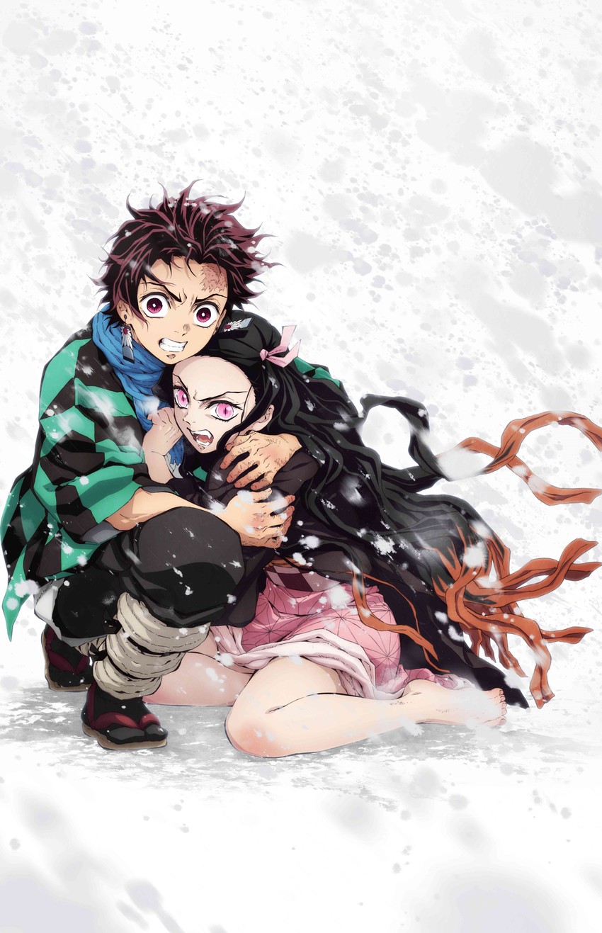 kamado nezuko and kamado tanjirou (kimetsu no yaiba) drawn by matsushima_akira