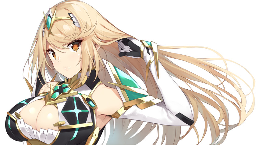 mythra (xenoblade chronicles and 1 more) drawn by yappen
