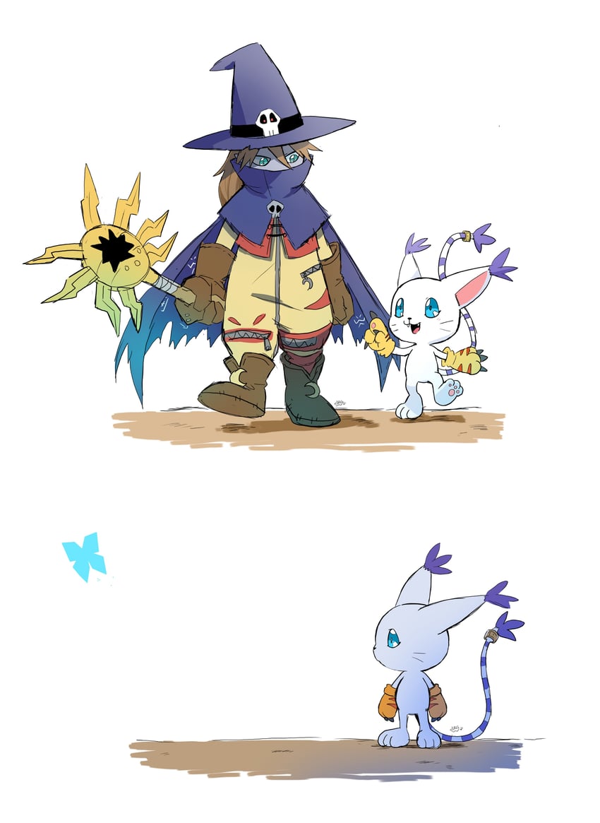 tailmon and wizarmon (digimon and 1 more) drawn by slayer_dramonz