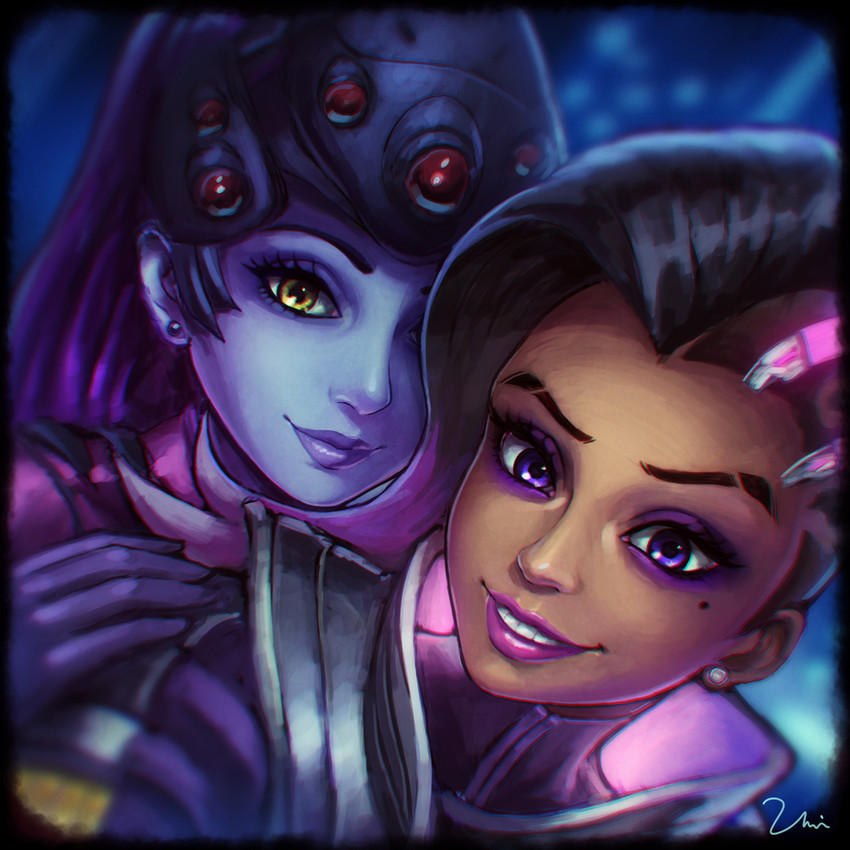 widowmaker and sombra (overwatch and 1 more) drawn by umigraphics