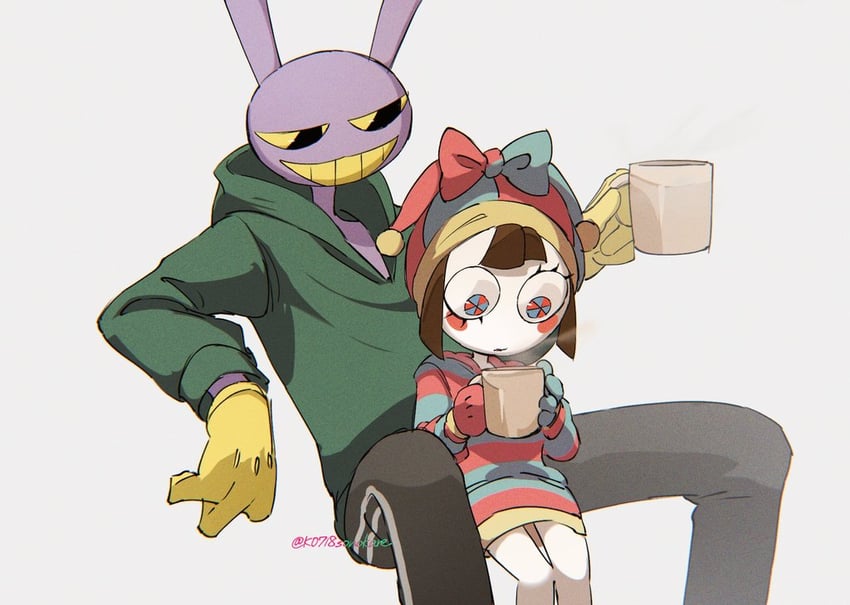 pomni and jax (the amazing digital circus) drawn by sonokare