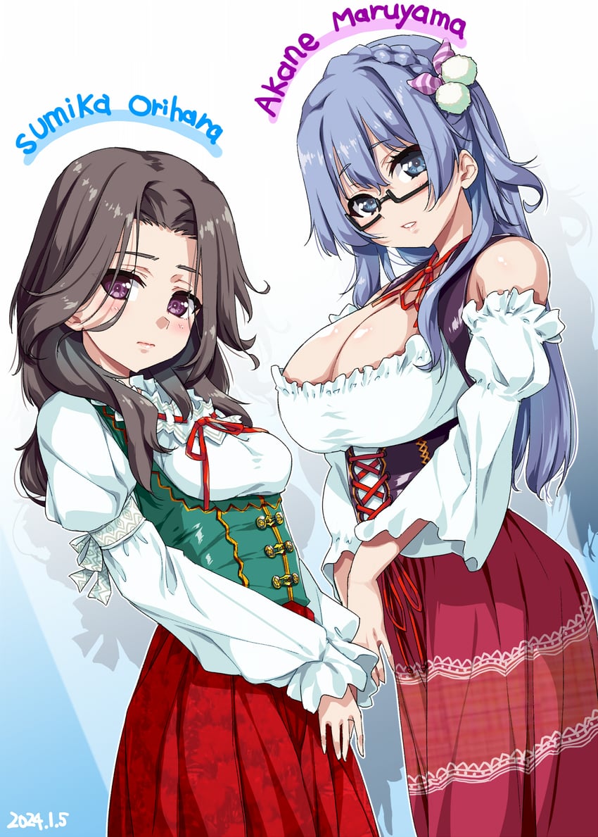 maruyama akane and orihara sumika (22/7) drawn by kisairo_kaede