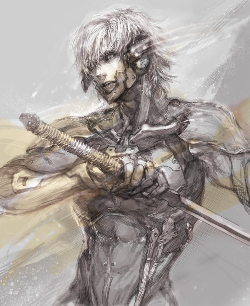 raiden (metal gear and 1 more) drawn by chang