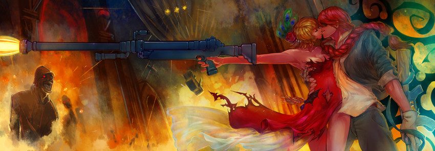 seras victoria and pip bernardotte (hellsing) drawn by rover_(fuji)