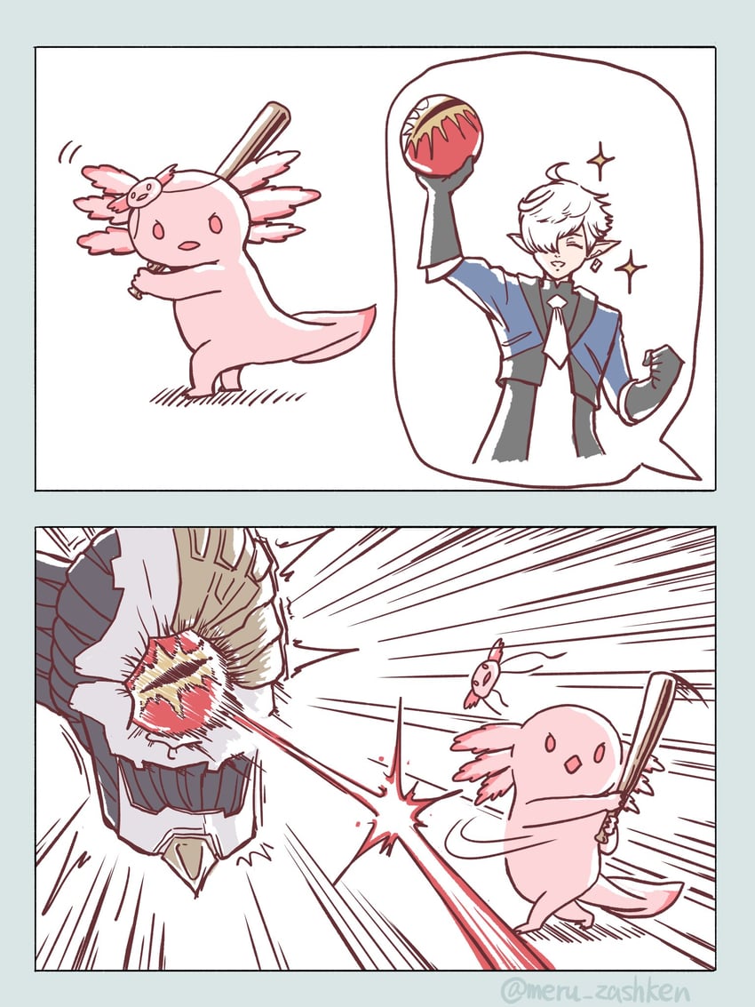 alphinaud leveilleur and pandaemonium (final fantasy and 1 more) drawn by meru77464787