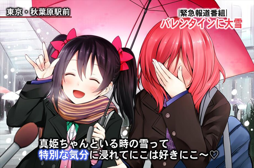 nishikino maki and yazawa nico (love live! and 1 more) drawn by suzume_miku