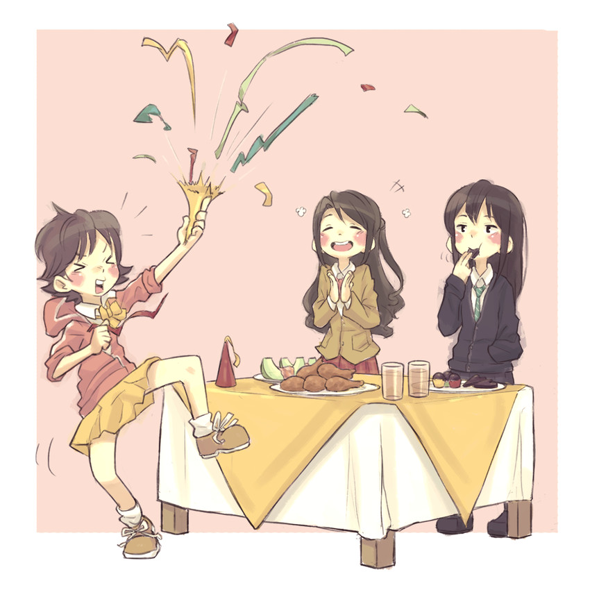 shibuya rin, shimamura uzuki, and honda mio (idolmaster and 1 more) drawn by friedbun