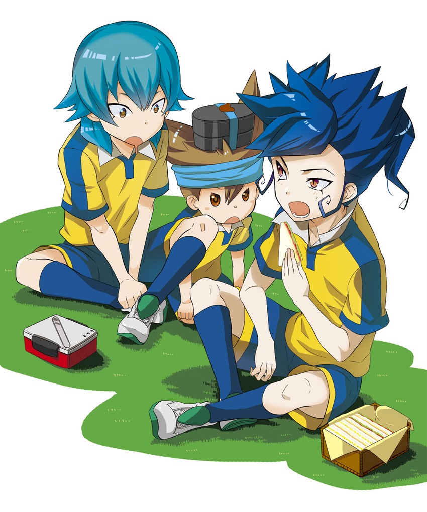 kariya masaki, tsurugi kyousuke, and nishizono shinsuke (inazuma eleven and 1 more) drawn by maodaisuke