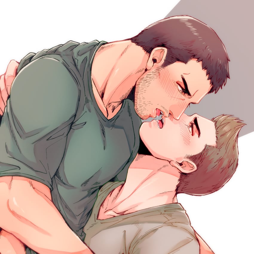 chris redfield and piers nivans (resident evil and 1 more) drawn by komatta_(jammochi)
