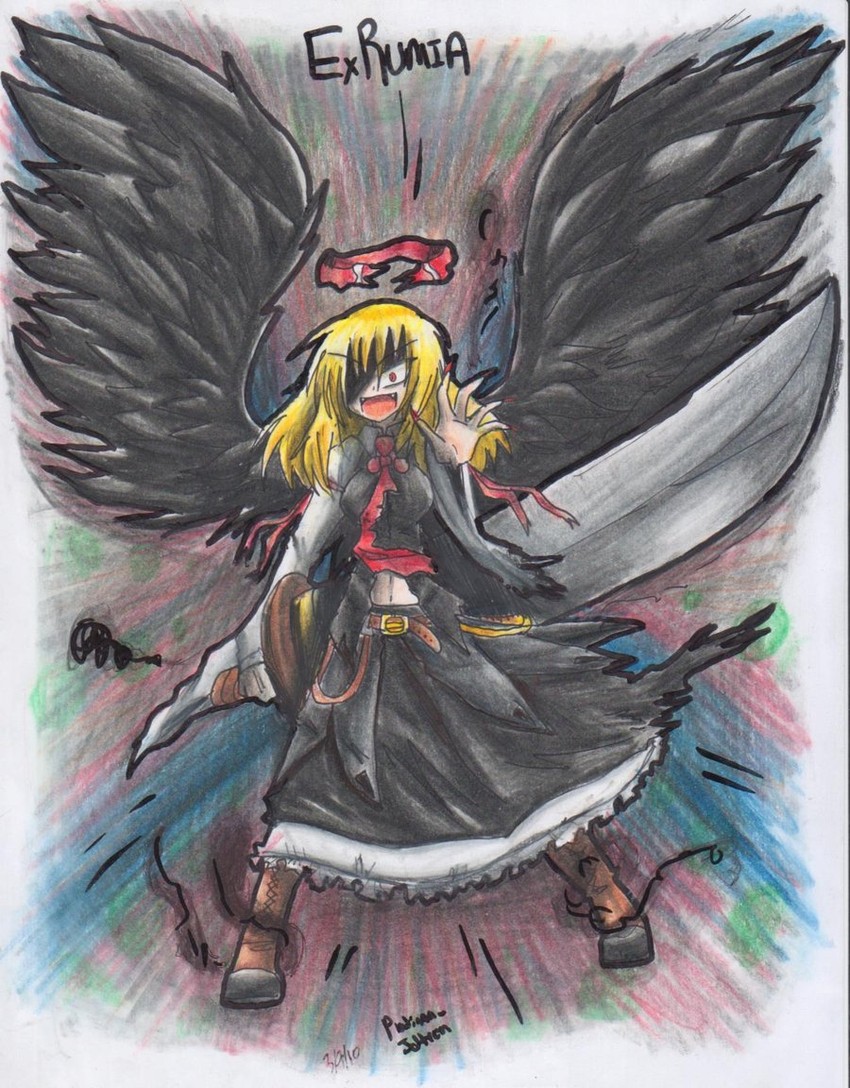 rumia and ex-rumia (touhou) drawn by mahoxyshoujo