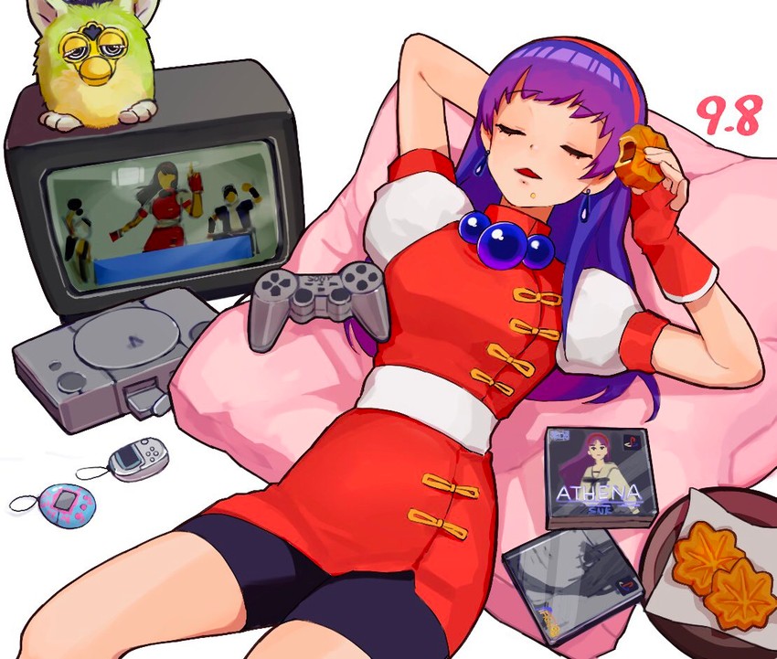 asamiya athena, kusanagi kyou, furby, sie kensou, and chin gentsai (the king of fighters and 5 more) drawn by oni_gini
