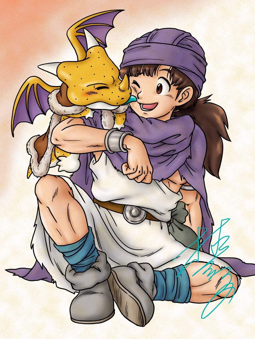 hero and small fry (dragon quest and 1 more) drawn by murakami_yumiko