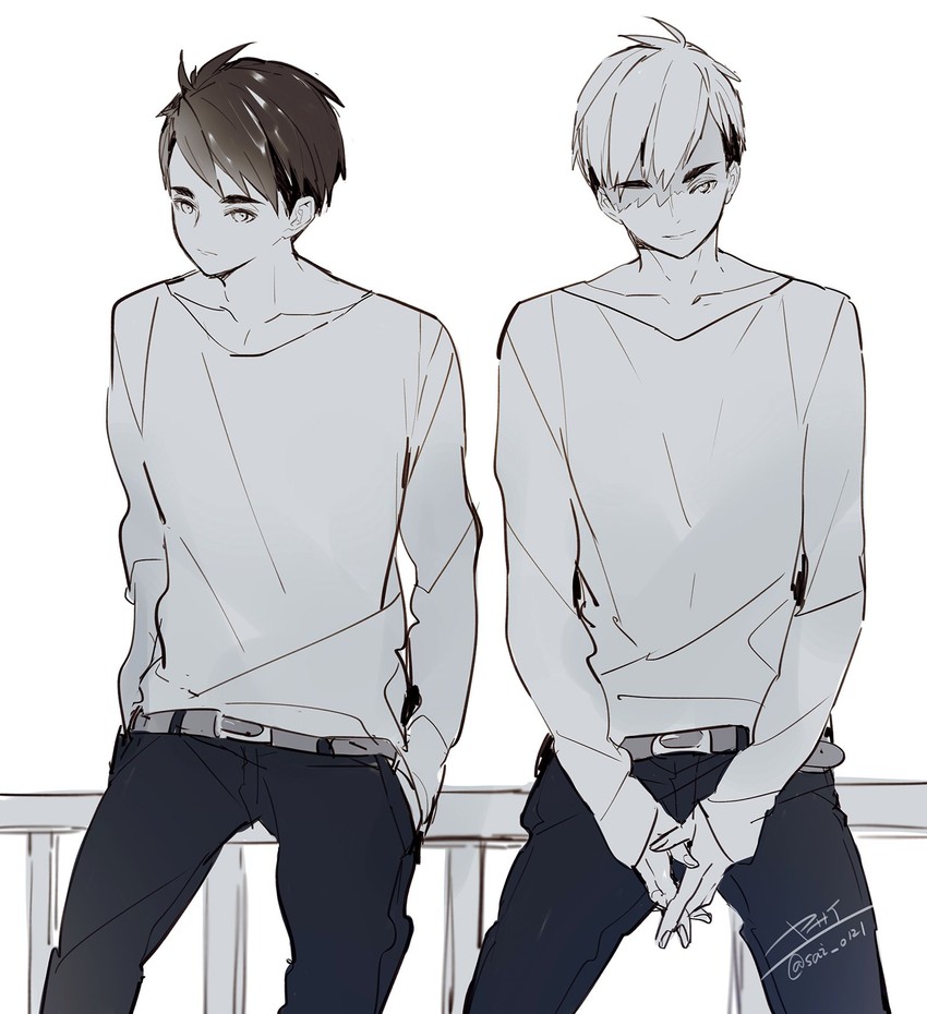 miya atsumu and miya osamu (haikyuu!!) drawn by yasai_(getsu)