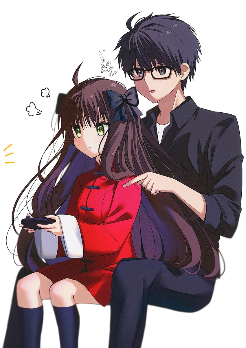 tohno shiki and arima miyako (tsukihime and 1 more) drawn by aro_1801