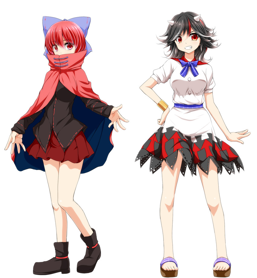 sekibanki and kijin seija (touhou) drawn by watarui