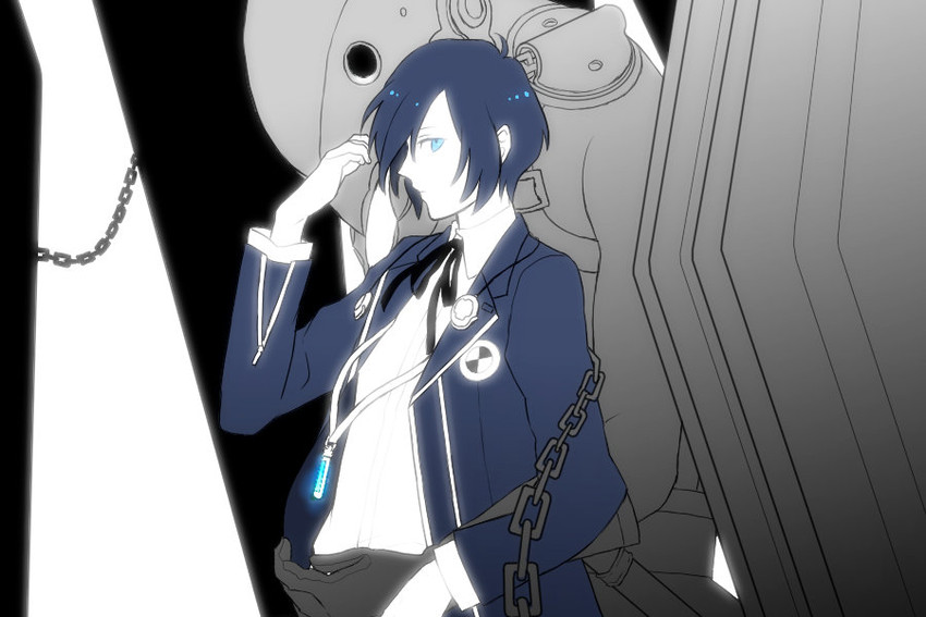 yuuki makoto and thanatos (persona and 1 more) drawn by yuiha_(ghost)